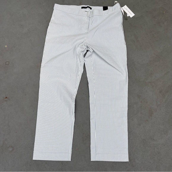 Amanda & Chelsea Blue & White Pin Stripe Size 12R‎ Ankle Pants - Picture 3 of 11